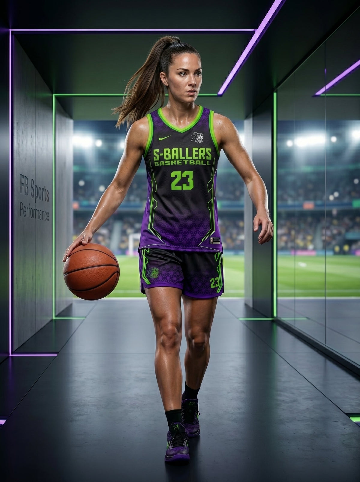 Custom Blitz Aura Female Basketball Kit
