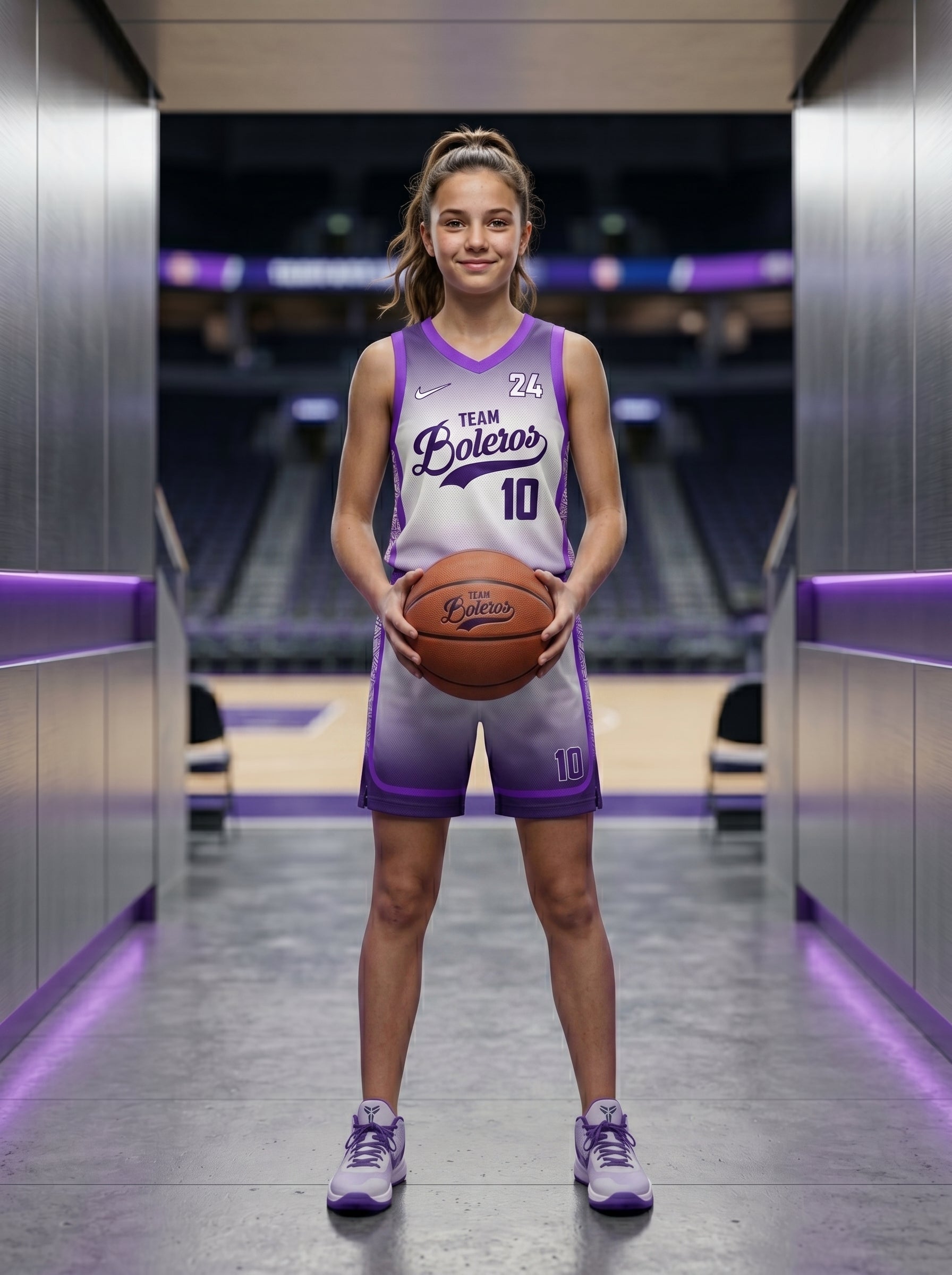 Custom Matrix Fade Girls’ Basketball Uniform Set