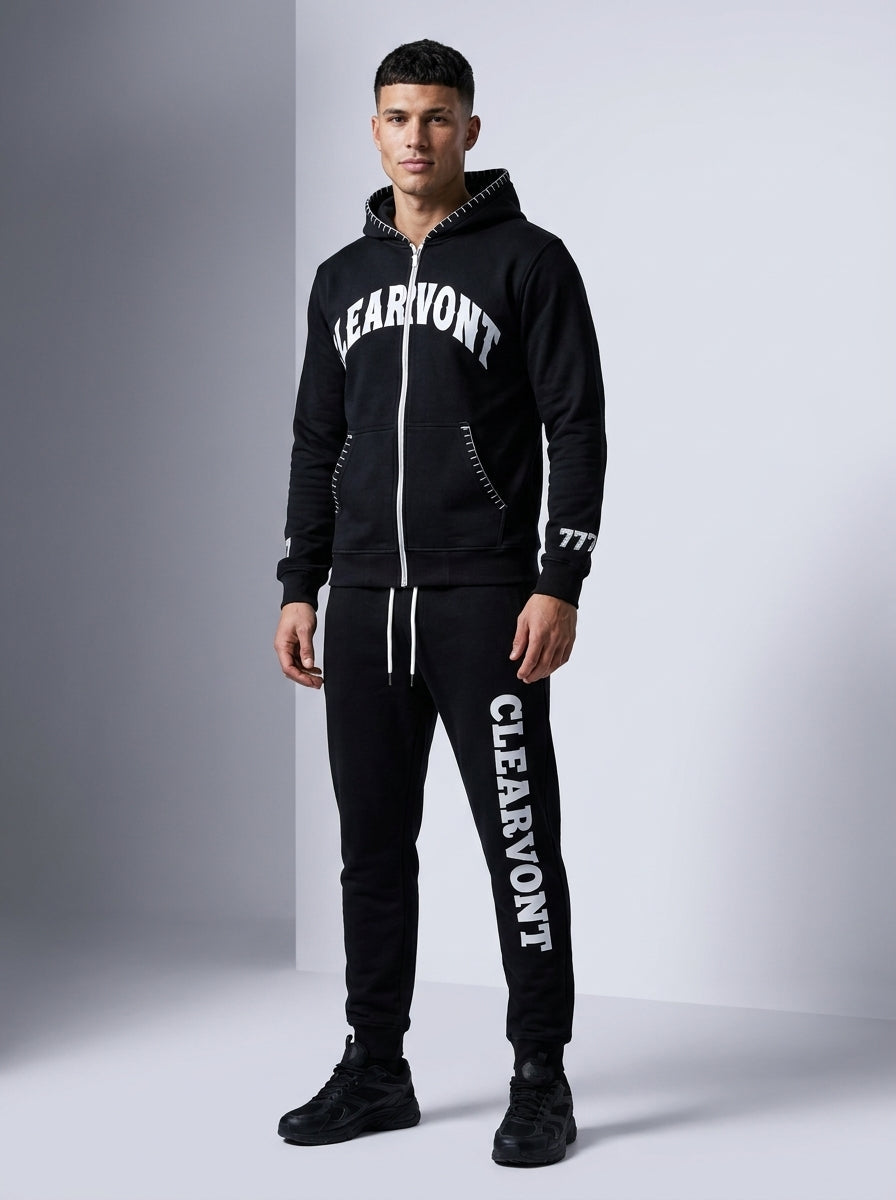 Classic Custom Cotton Tracksuit – High-Definition Textured Print Edition
