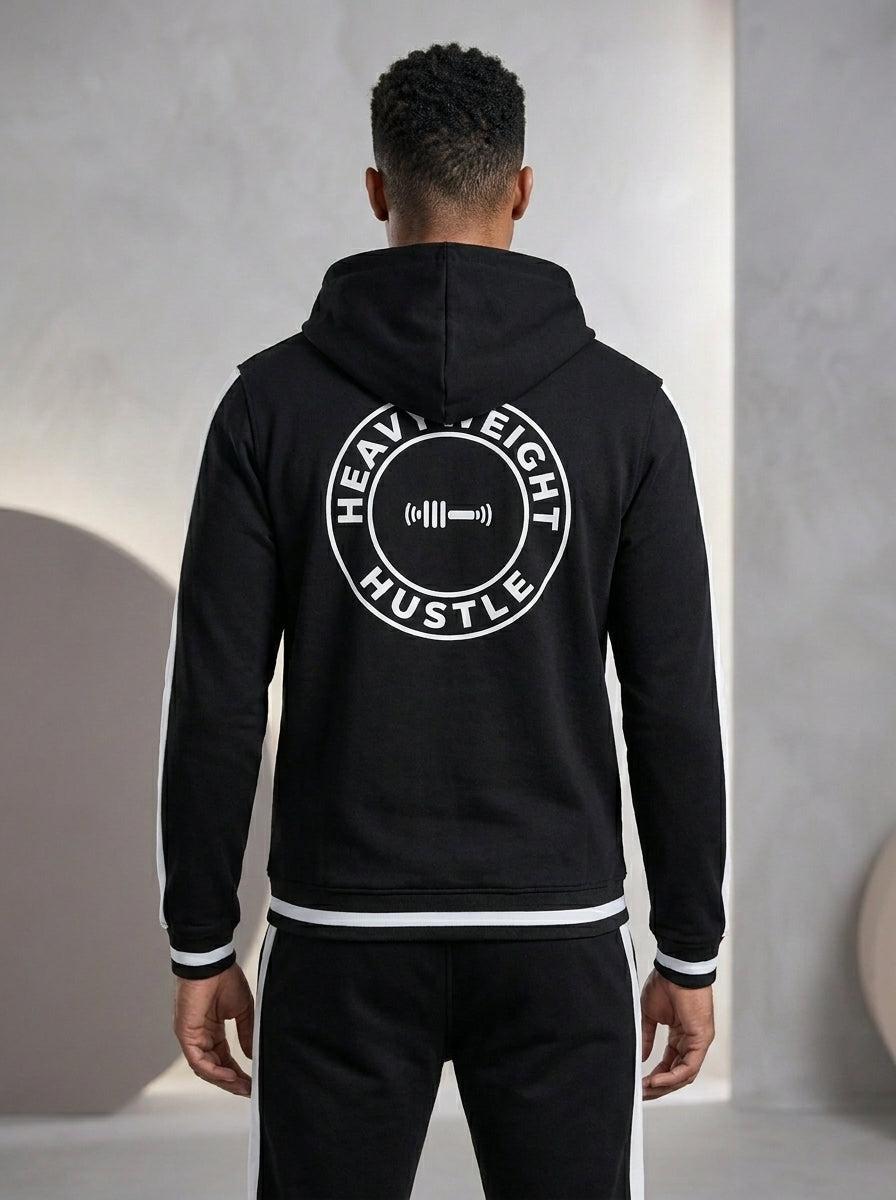 Classic Custom Cotton Tracksuit – High-Definition Textured Print Edition