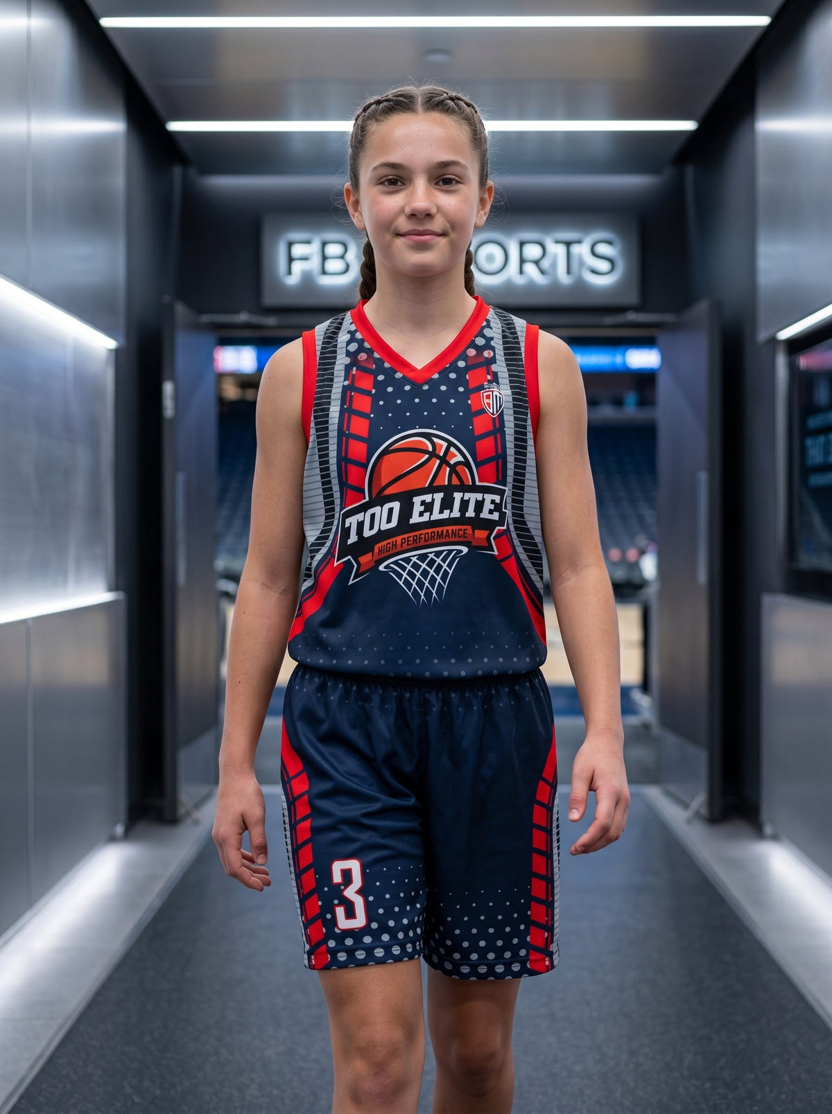 Custom Titan Core Girls’ Athletic Basketball Wear