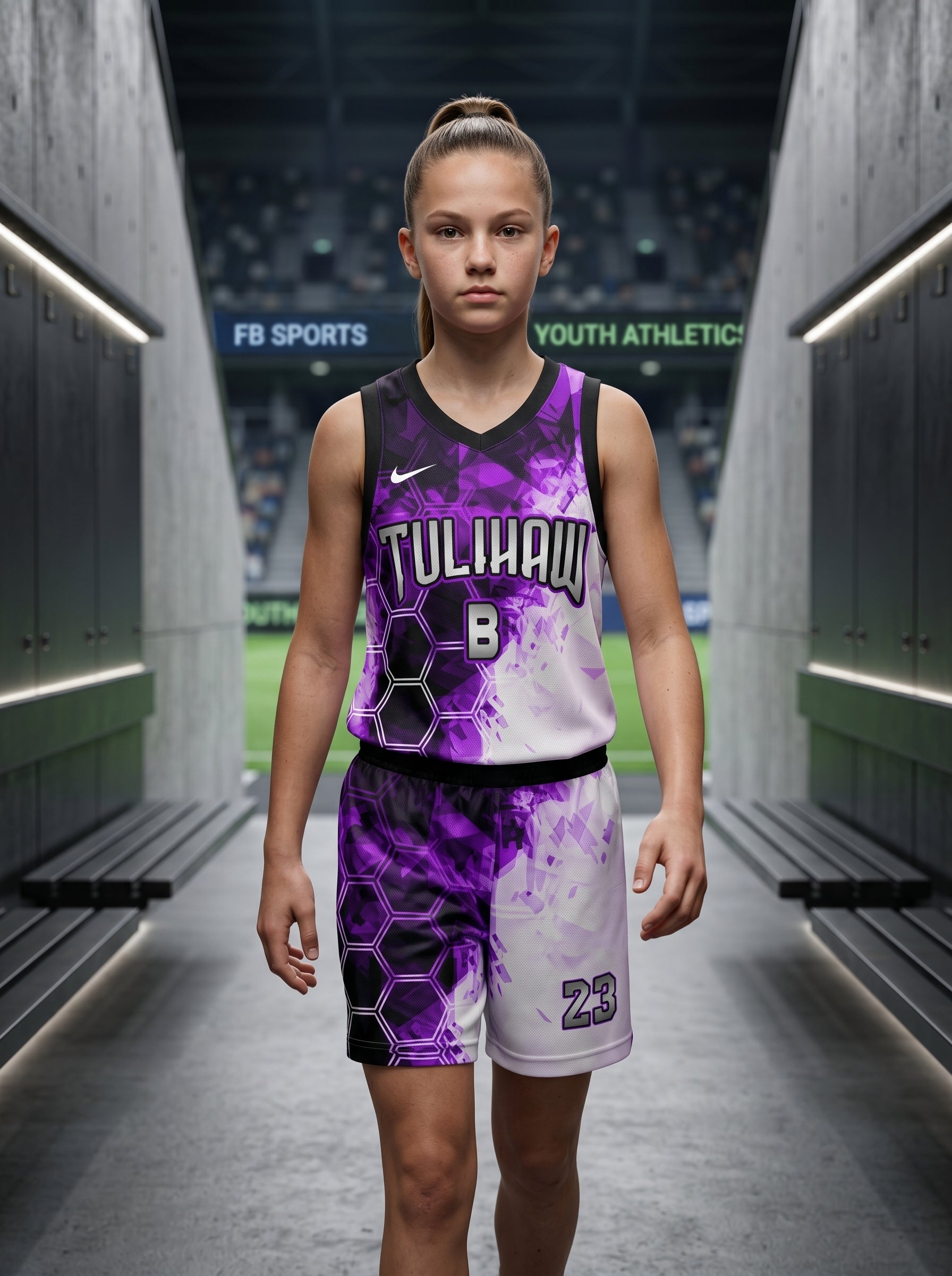 Custom Eclipse Mesh Pro Girls’ Basketball Jersey