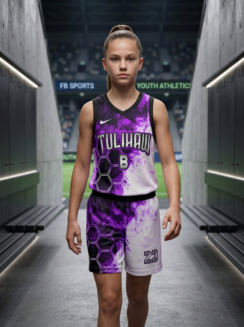 Custom Eclipse Mesh Pro Girls’ Basketball Jersey